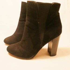 ALDO Womens 8.5 Black 4" HIGH HEEL ANKLE BOOTS